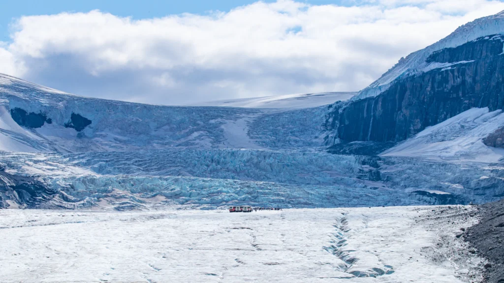 Columbia Icefield (Alberta) Witness the Vast Expanse of Ice Atop