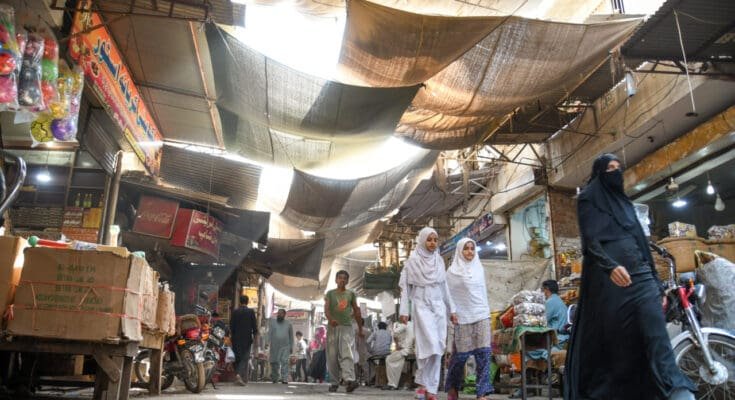 Hussain -Agahi- Bazaar A- Vibrant- Hub- of Local- Goods-Textiles